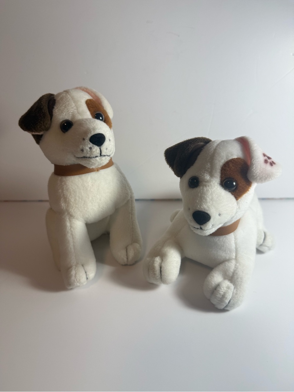 Vintage PBS Wishbone Mini Plush 1999 Jack Russel Terrior Detective Set Of Two